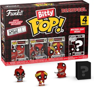 Deadpool Funko Bitty Pop! 4-Pack: Dinopool / Deadpool (Barista) / Deadpool (Roman Senator) / Chase Figure van Funko – productfoto 1 van 2