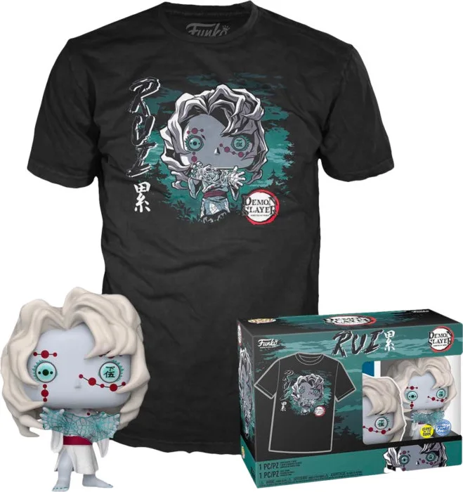 Demon Slayer Funko Pop! Tees & Vinyl - Rui (Exclusive Glow in the Dark Edition) van Funko – productfoto
