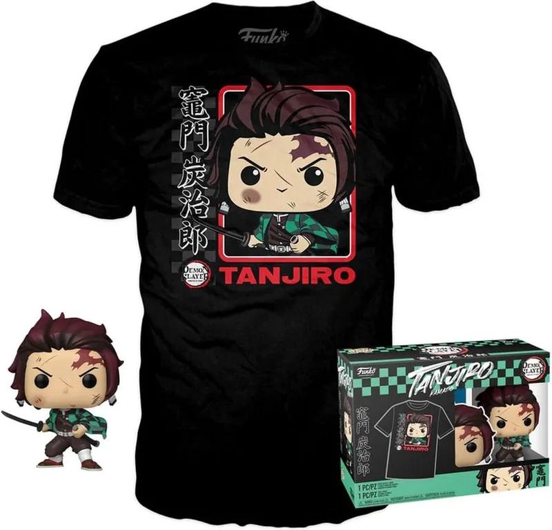 Demon Slayer Funko Pop! Tees & Vinyl - Tanjiro Kamado (Exclusive Special Edition) van Funko – productfoto
