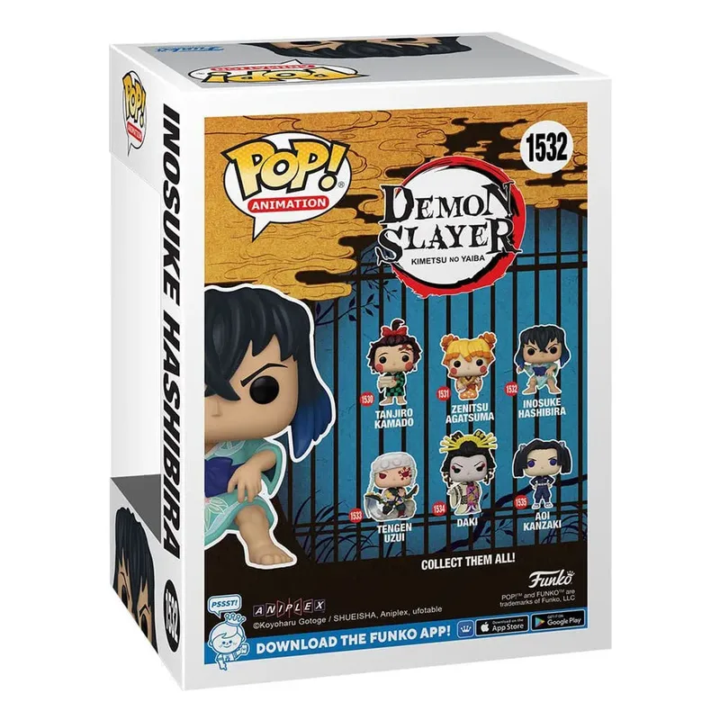 Demon Slayer Kimetsu No Yaiba Funko Pop Vinyl: Inosuke Hashibara (Kimono) van Funko – productfoto 2 van 3