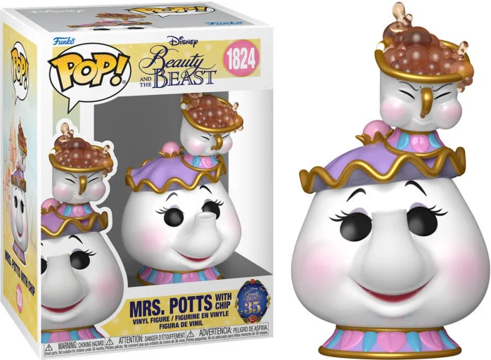 Disney Beauty and the Beast Funko Pop Vinyl: Mrs. Potts & Chip (1824) de Funko – photo produit