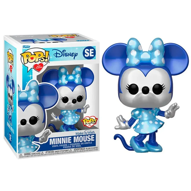 Disney Funko Pop Vinyl: Make-A-Wish Minnie Mouse Metallic Blue van Funko – productfoto 3 van 3