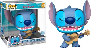 Disney Lilo & Stitch Jumbo Funko Pop Vinyl: Stitch with Ukulele (Special Edition) van Funko – productfoto 1 van 2