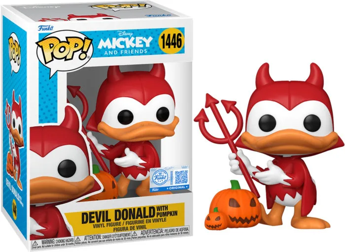 Disney Mickey and Friends Funko Pop Vinyl: Devil Donald with Pumpkin by Funko – product photo 1 of 2