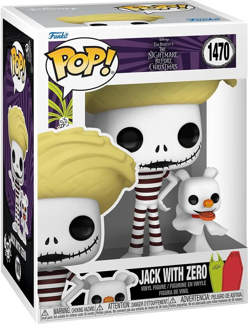 Disney Nightmare Before Christmas Funko Pop Vinyl: Jack with Zero van Funko – productfoto 1 van 2