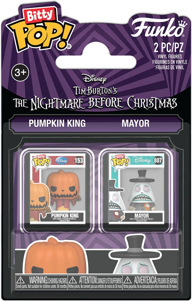 Disney The Nightmare Before Christmas Funko Bitty Pop! 2-Pack: Pumpkin King & Mayor by Funko – product photo
