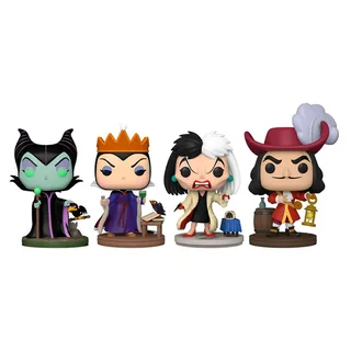 Disney Villains Funko Pop Vinyl: Maleficent/Evil Queen/Cruella De Vil/Captain Hook 4-Pack van Funko – productfoto 2 van 2