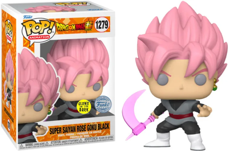 Dragon Ball Super Funko Pop Vinyl: Super Saiyan Rosé Goku Black with Scythe (Glows in the Dark) van Funko – productfoto 1 van 2