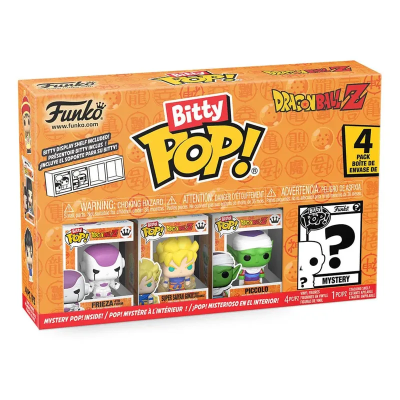 Dragon Ball Z Funko Bitty Pop! 4-Pack: Frieza (4th Form) / Super Saiyan Goku (First Appearance) / Piccolo van Funko – productfoto 2 van 4