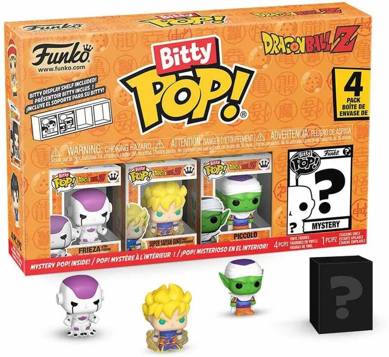 Dragon Ball Z Funko Bitty Pop! 4-Pack: Frieza (4th Form) / Super Saiyan Goku (First Appearance) / Piccolo van Funko – productfoto 1 van 4
