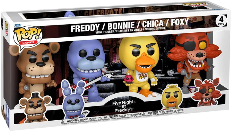 Five Nights at Freddy's Funko Pop Vinyl 4-Pack: Freddy / Bonnie / Chica / Foxy by Funko – product photo 1 of 2