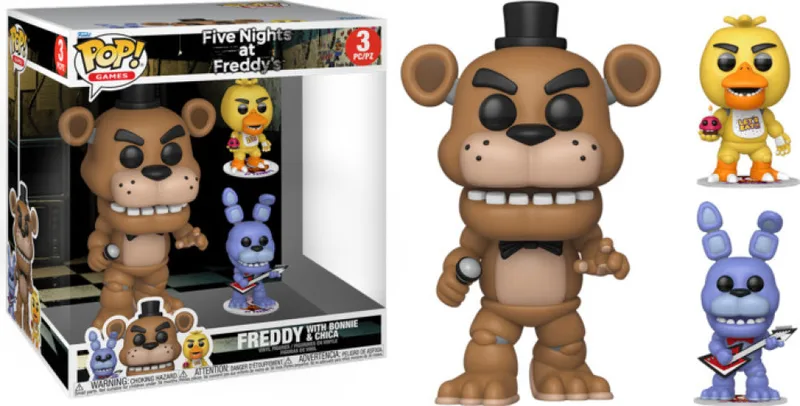 Five Nights At Freddy's Funko Pop Vinyl: Freddy with Bonnie & Chica 3-Pack van Funko – productfoto