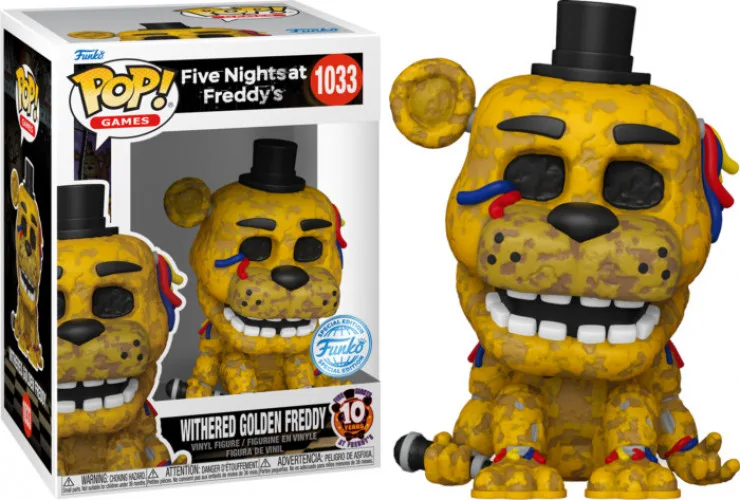 Five Nights at Freddy's Funko Pop Vinyl: Withered Golden Freddy (Special Edition) van Funko – productfoto 1 van 2