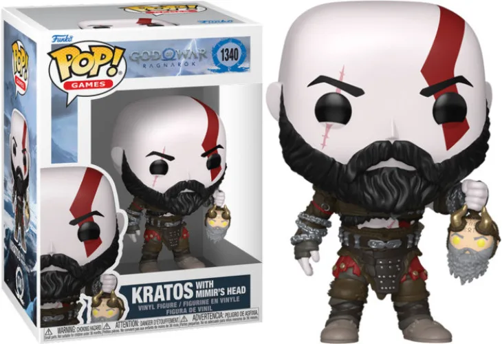 God of War: Ragnarok Funko Pop Vinyl Figure: Kratos with Mimir's Head de Funko – photo produit