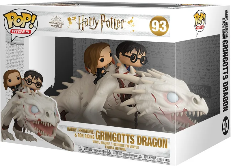 Harry Potter Funko Pop Vinyl: Harry, Hermione & Ron Riding Gringotts Dragon van Funko – productfoto 1 van 2