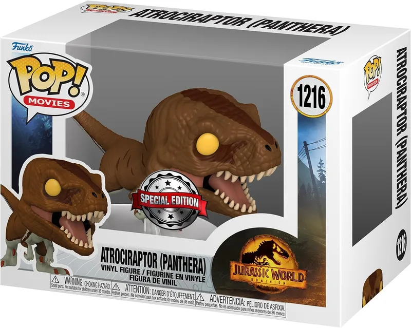 Jurassic World Dominion Funko Pop Vinyl: Atrociraptor (Panthera) (Special Edition) van Funko – productfoto 1 van 2