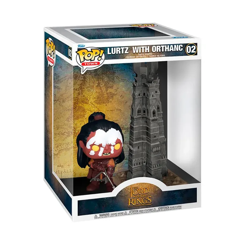 Lord of the Rings Funko Pop Town Vinyl: Lurtz with Orthanc van Funko – productfoto 2 van 2