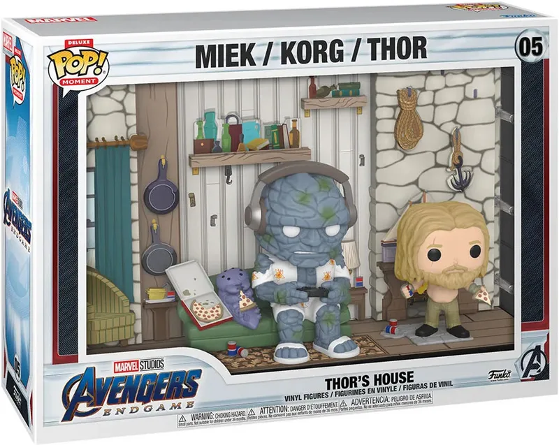Marvel: Avengers Endgame Funko Pop! Moment Deluxe Vinyl: Miek/Thor/Korg - Thor's House van Funko – productfoto 1 van 2