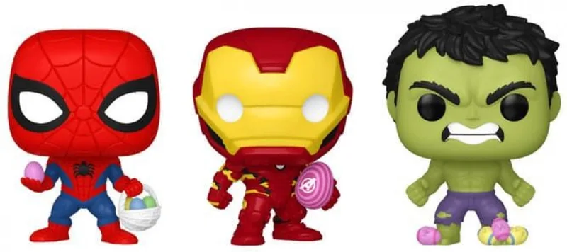 Marvel Funko Pocket Pop! Easter Egg: Iron Man / Hulk / Spider-Man 3-Pack van Funko – productfoto 1 van 2