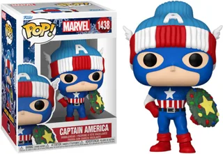 Marvel Funko Pop Vinyl: Captain America (Holiday) by Funko – product photo 1 of 2