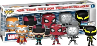 Marvel Spider-Man: Beyond Amazing Funko Pop Vinyl: Prodigy, The Hornet, Prince of Arachne, Spider-Armor Mk I & Spid by Funko – product photo 1 of 2