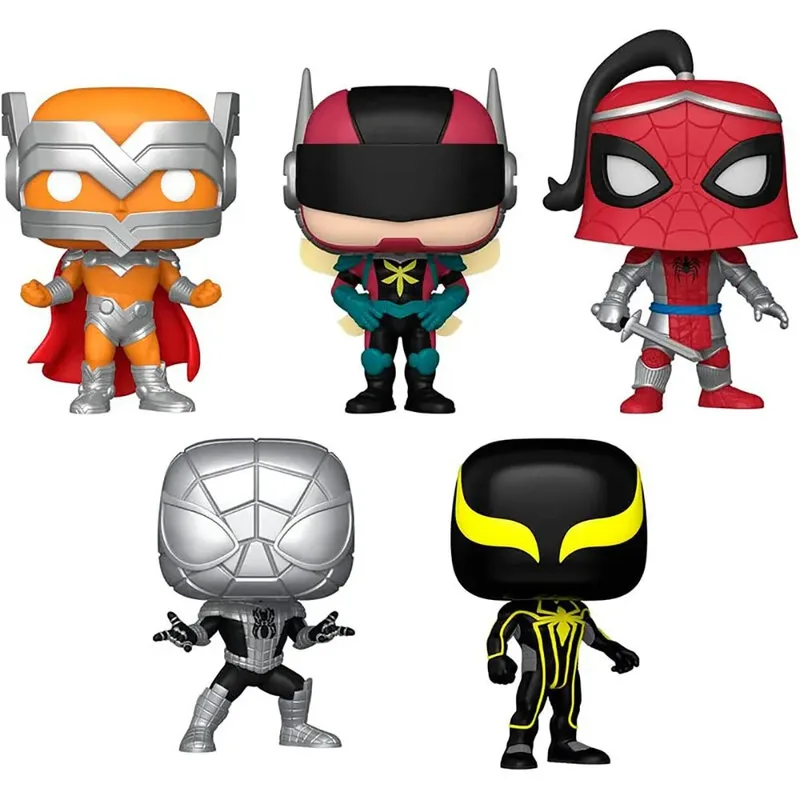 Marvel Spider-Man: Beyond Amazing Funko Pop Vinyl: Prodigy, The Hornet, Prince of Arachne, Spider-Armor Mk I & Spid by Funko – product photo 2 of 2