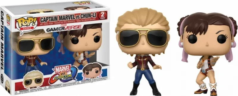 Marvel vs Capcom Infinite Funko Pop Vinyl: Captain Marvel vs Chun-Li Double Pack by Funko – product photo