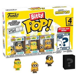 Minions Funko Bitty Pop! 4-Pack: Eye, Matie / Au Naturel / Cro-Minion van Funko – productfoto 2 van 4