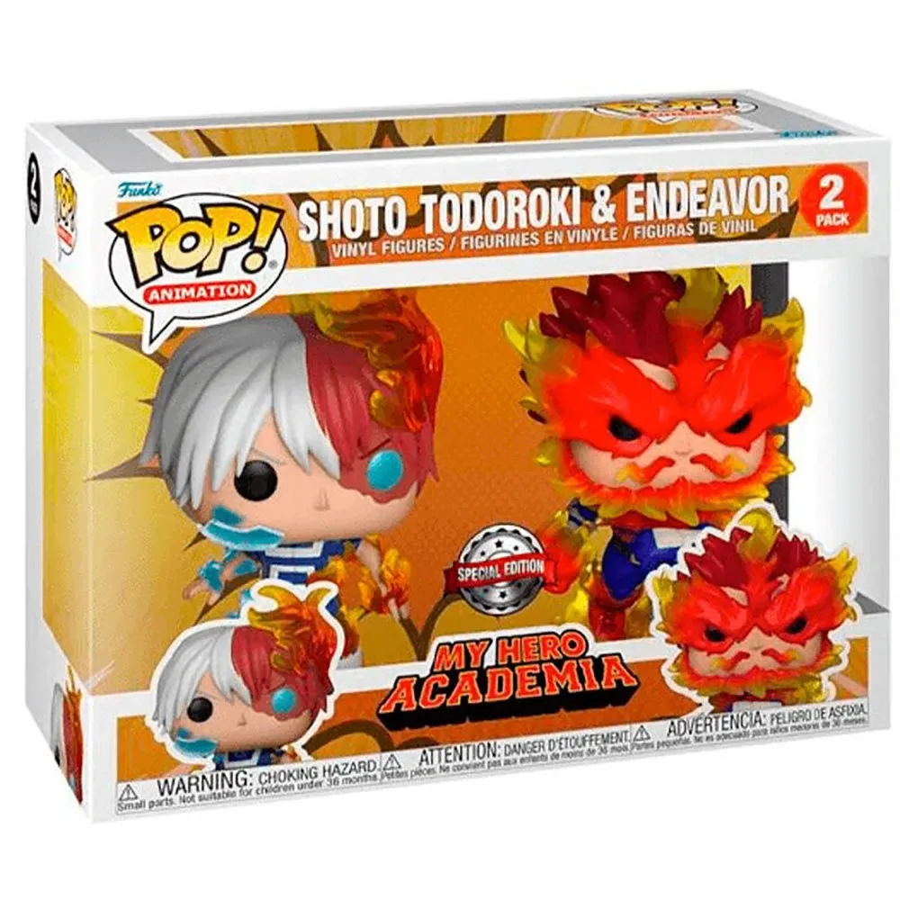 Figurine Exclusive De Shoto Todoroki Et Endeavor My Hero Academia de Funko – photo produit