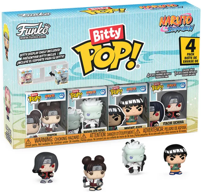 Naruto Shippuden Funko Bitty Pop! 4-Pack: Tenten / Madara / Might Guy / Itachi Uchiha van Funko – productfoto