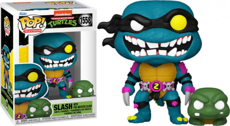 Nickelodeon Teenage Mutant Ninja Turtles Funko Pop Vinyl: Slash with Pre-mutated Slash van Funko – productfoto 1 van 2