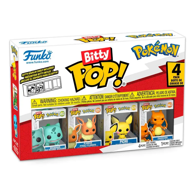 Pokémon Funko Bitty Pop! 4-Pack: Bulbasaur / Flareon / Pichu / Charizard van Funko – productfoto 4 van 5