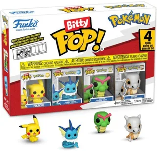 Pokémon Funko Bitty Pop! 4-Pack: Pikachu / Vaporeon / Caterpie / Cubone van Funko – productfoto 1 van 5