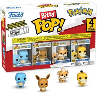 Pokémon Funko Bitty Pop! 4-Pack: Squirtle / Eevee / Growlithe / Psyduck van Funko – productfoto 1 van 5