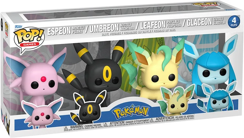 Pokemon Funko Pop Vinyl 4-Pack: Espeon / Umbreon / Leafeon / Glaceon by Funko – product photo