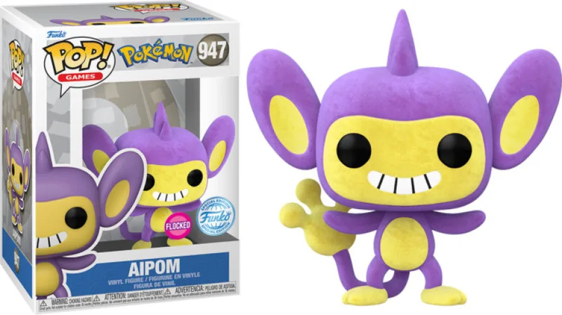 Pokemon Funko Pop Vinyl: Aipom (Flocked) van Funko – productfoto