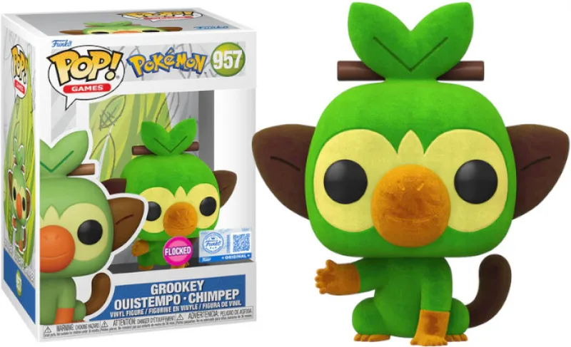 Pokemon Funko Pop Vinyl: Grookey (Flocked) by Funko – product photo
