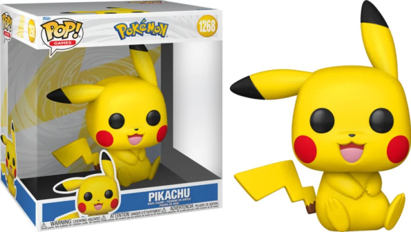 Pokemon Funko Pop Vinyl: Jumbo Size Pikachu Sitting (1268) by Funko – product photo