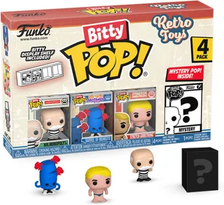 Retro Toys Funko Bitty Pop! 4-Pack: Mr. Monopoly (in Jail) / Barrel of Monkeys / Stretch Armstrong van Funko – productfoto 1 van 4