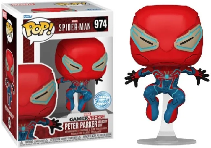 Spider-Man 2 Funko Pop Vinyl: Peter Parker Velocity Suit van Funko – productfoto 1 van 2
