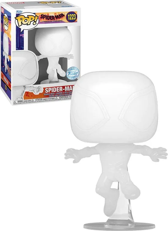 Spider-Man Across the Spiderverse Funko Pop Vinyl: Spider-Man Transparent (Special Edition) van Funko – productfoto