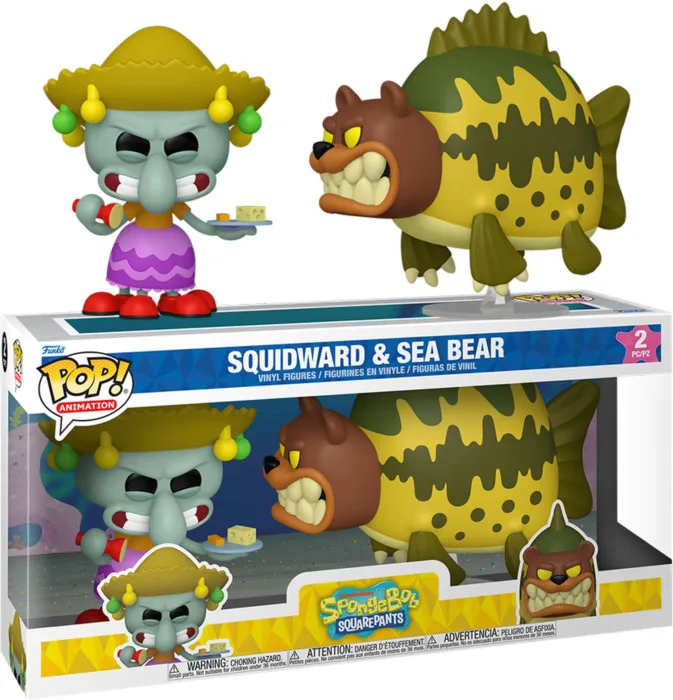 Spongebob Squarepants 2-Pack Funko Pop Vinyl: Squidward & Sea Bear by Funko – product photo 1 of 3