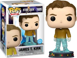 Star Trek Picard Funko Pop Vinyl: Transporting James T. Kirk (Glitter) van Funko – productfoto 1 van 2