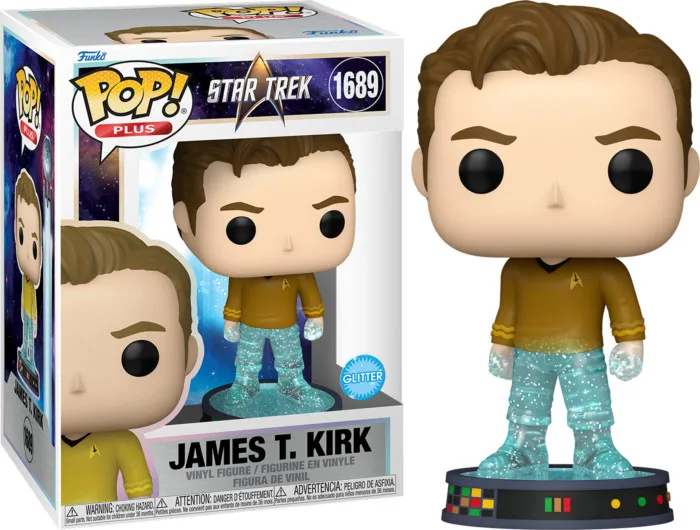 Star Trek Picard Funko Pop Vinyl: Transporting James T. Kirk (Glitter) van Funko – productfoto 1 van 2