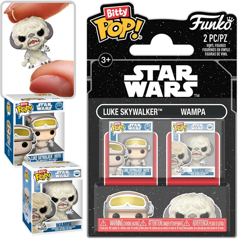 Star Wars Funko Bitty Pop! 2-Pack: Luke Skywalker & Wampa by Funko – product photo