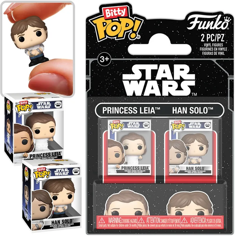Star Wars Funko Bitty Pop! 2-Pack: Princess Leia & Han Solo van Funko – productfoto