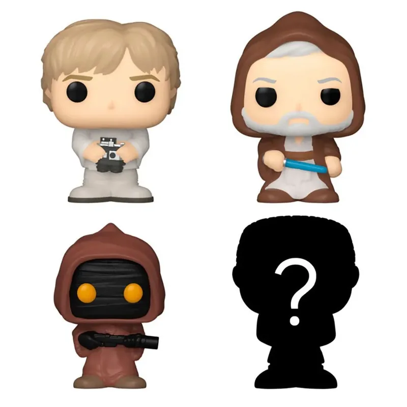Star Wars Funko Bitty Pop! 4-Pack: Luke Skywalker / Obi-Wan Kenobi / Jawa van Funko – productfoto 2 van 2