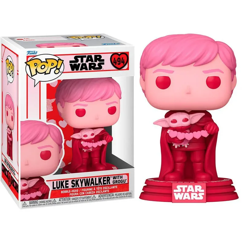 Star Wars Funko Pop Vinyl: Luke Skywalker with Grogu (Valentines Day) by Funko – product photo 3 of 3