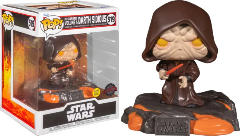 Star Wars Funko Pop Vinyl: Red Saber Series Volume 1 Darth Sidious Limited Edition van Funko – productfoto