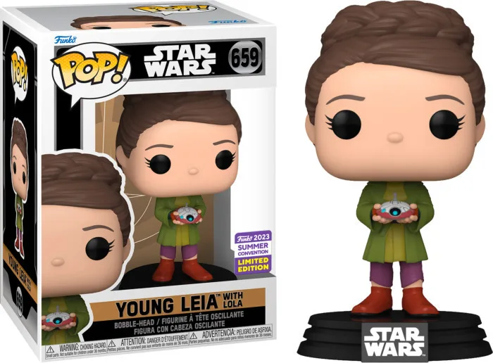 Star Wars Obi-Wan Kenobi Funko Pop Vinyl: Young Leia with Lola (Convention Limited Edition) van Funko – productfoto